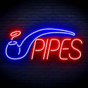 ADVPRO Cigarette Ciga Pipes Ultra-Bright LED Neon Sign fn-i4040 - Red & Blue