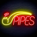 ADVPRO Cigarette Ciga Pipes Ultra-Bright LED Neon Sign fn-i4040 - Red & Yellow