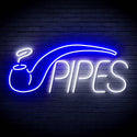 ADVPRO Cigarette Ciga Pipes Ultra-Bright LED Neon Sign fn-i4040 - White & Blue