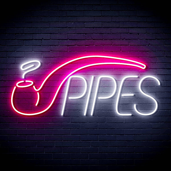 ADVPRO Cigarette Ciga Pipes Ultra-Bright LED Neon Sign fn-i4040 - White & Pink