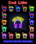 ADVPRO LIVE MUSIC with Earphone Ultra-Bright LED Neon Sign fn-i4041 - Dual-Color
