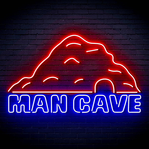 ADVPRO MANCAVE with a cave Ultra-Bright LED Neon Sign fn-i4042 - Blue & Red