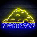 ADVPRO MANCAVE with a cave Ultra-Bright LED Neon Sign fn-i4042 - Blue & Yellow