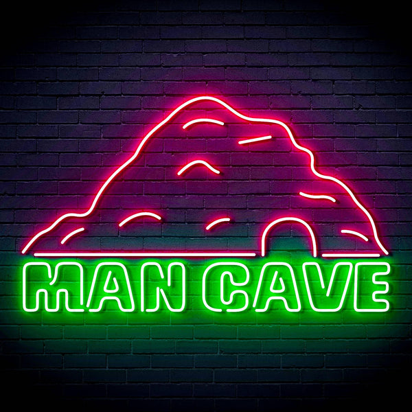 ADVPRO MANCAVE with a cave Ultra-Bright LED Neon Sign fn-i4042 - Green & Pink