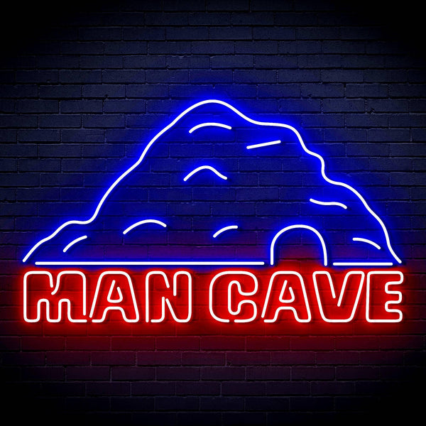 ADVPRO MANCAVE with a cave Ultra-Bright LED Neon Sign fn-i4042 - Red & Blue