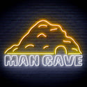 ADVPRO MANCAVE with a cave Ultra-Bright LED Neon Sign fn-i4042 - White & Golden Yellow