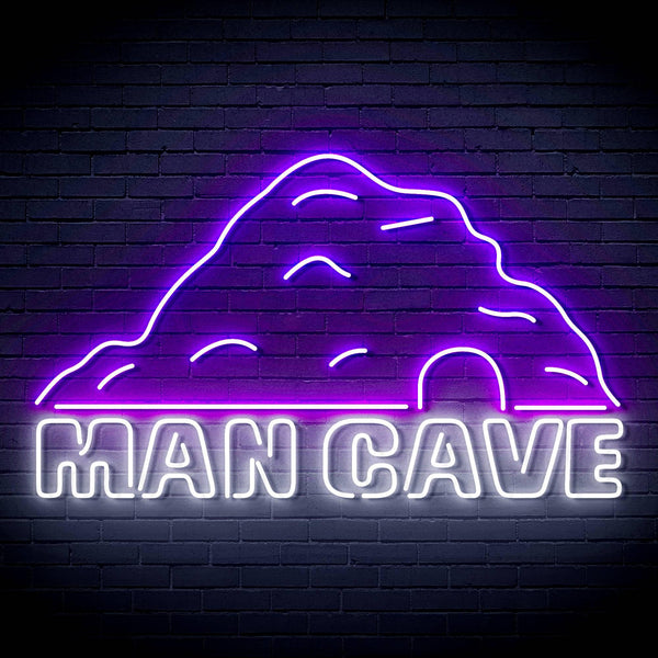ADVPRO MANCAVE with a cave Ultra-Bright LED Neon Sign fn-i4042 - White & Purple