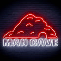 ADVPRO MANCAVE with a cave Ultra-Bright LED Neon Sign fn-i4042 - White & Red