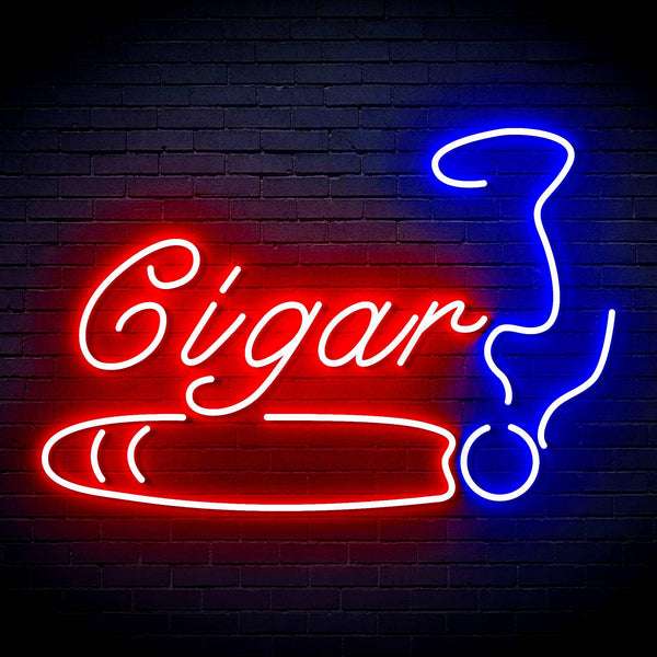 ADVPRO Cigarette Ciga Pipes Ultra-Bright LED Neon Sign fn-i4043 - Blue & Red