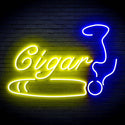 ADVPRO Cigarette Ciga Pipes Ultra-Bright LED Neon Sign fn-i4043 - Blue & Yellow