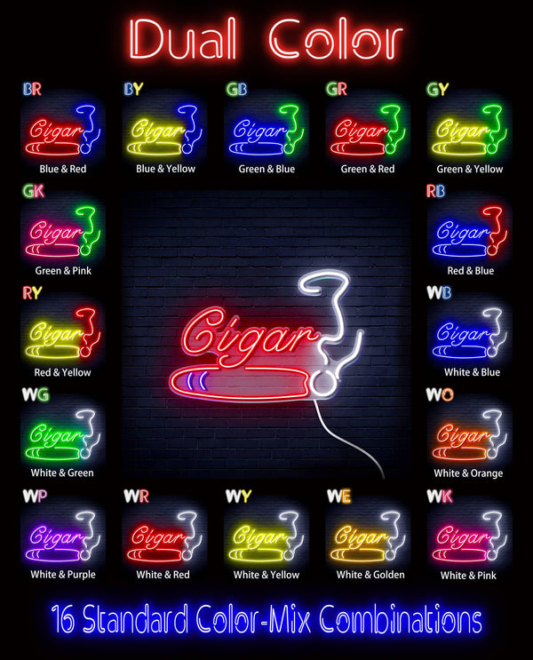 ADVPRO Cigarette Ciga Pipes Ultra-Bright LED Neon Sign fn-i4043 - Dual-Color