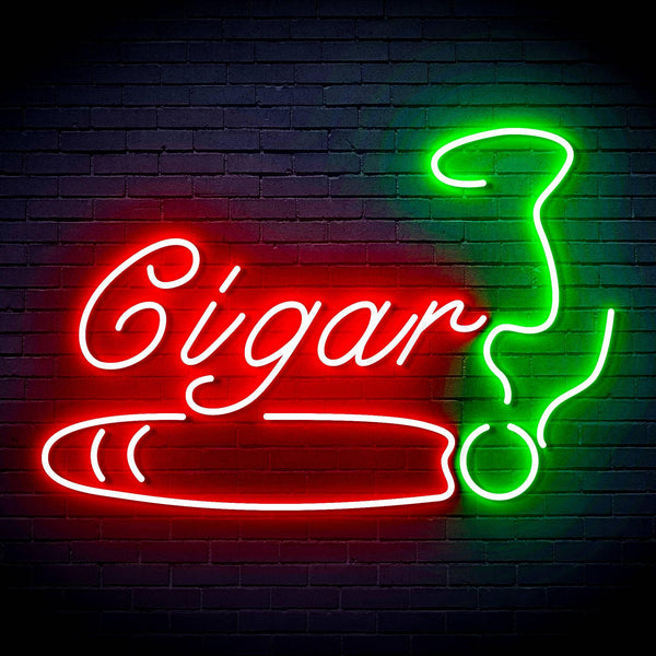 ADVPRO Cigarette Ciga Pipes Ultra-Bright LED Neon Sign fn-i4043 - Green & Red