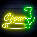 ADVPRO Cigarette Ciga Pipes Ultra-Bright LED Neon Sign fn-i4043 - Green & Yellow