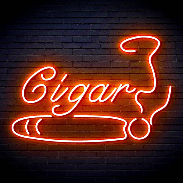 ADVPRO Cigarette Ciga Pipes Ultra-Bright LED Neon Sign fn-i4043 - Orange