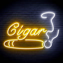 ADVPRO Cigarette Ciga Pipes Ultra-Bright LED Neon Sign fn-i4043 - White & Golden Yellow