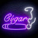 ADVPRO Cigarette Ciga Pipes Ultra-Bright LED Neon Sign fn-i4043 - White & Purple