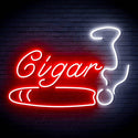 ADVPRO Cigarette Ciga Pipes Ultra-Bright LED Neon Sign fn-i4043 - White & Red