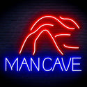 ADVPRO MANCAVE with a cave Ultra-Bright LED Neon Sign fn-i4044 - Blue & Red