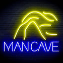 ADVPRO MANCAVE with a cave Ultra-Bright LED Neon Sign fn-i4044 - Blue & Yellow