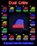 ADVPRO MANCAVE with a cave Ultra-Bright LED Neon Sign fn-i4044 - Dual-Color