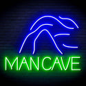 ADVPRO MANCAVE with a cave Ultra-Bright LED Neon Sign fn-i4044 - Green & Blue