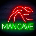 ADVPRO MANCAVE with a cave Ultra-Bright LED Neon Sign fn-i4044 - Green & Red