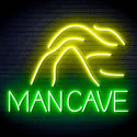 ADVPRO MANCAVE with a cave Ultra-Bright LED Neon Sign fn-i4044 - Green & Yellow