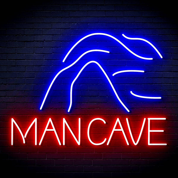 ADVPRO MANCAVE with a cave Ultra-Bright LED Neon Sign fn-i4044 - Red & Blue