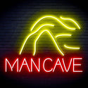 ADVPRO MANCAVE with a cave Ultra-Bright LED Neon Sign fn-i4044 - Red & Yellow