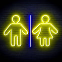ADVPRO Male and Femal Restroom Toilet Washroom Ultra-Bright LED Neon Sign fn-i4046 - Blue & Yellow