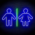 ADVPRO Male and Femal Restroom Toilet Washroom Ultra-Bright LED Neon Sign fn-i4046 - Green & Blue
