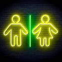ADVPRO Male and Femal Restroom Toilet Washroom Ultra-Bright LED Neon Sign fn-i4046 - Green & Yellow