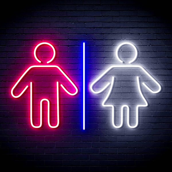 ADVPRO Male and Femal Restroom Toilet Washroom Ultra-Bright LED Neon Sign fn-i4046 - Multi-Color 2
