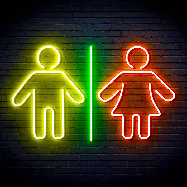 ADVPRO Male and Femal Restroom Toilet Washroom Ultra-Bright LED Neon Sign fn-i4046 - Multi-Color 5