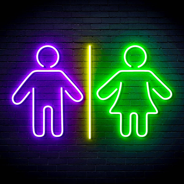 ADVPRO Male and Femal Restroom Toilet Washroom Ultra-Bright LED Neon Sign fn-i4046 - Multi-Color 6