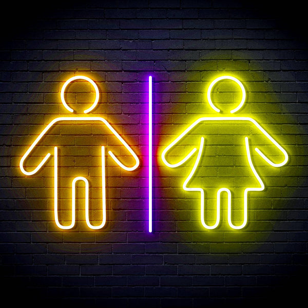 ADVPRO Male and Femal Restroom Toilet Washroom Ultra-Bright LED Neon Sign fn-i4046 - Multi-Color 7