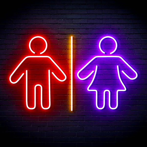 ADVPRO Male and Femal Restroom Toilet Washroom Ultra-Bright LED Neon Sign fn-i4046 - Multi-Color 8