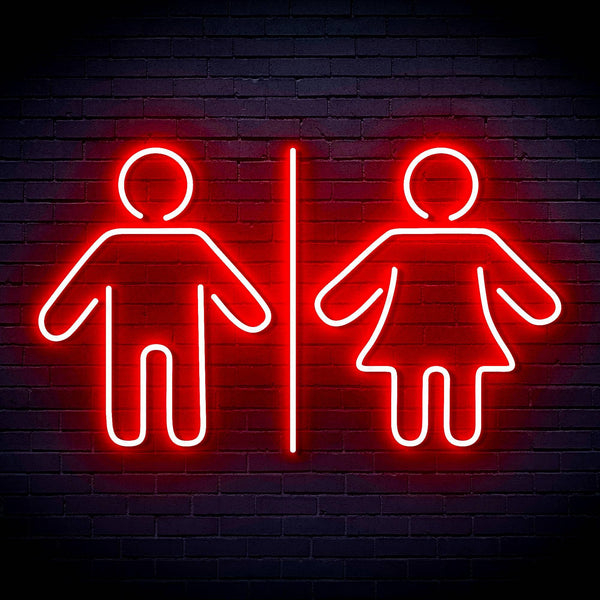 ADVPRO Male and Femal Restroom Toilet Washroom Ultra-Bright LED Neon Sign fn-i4046 - Red