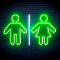 ADVPRO Male and Femal Restroom Toilet Washroom Ultra-Bright LED Neon Sign fn-i4046 - White & Green