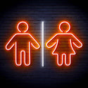 ADVPRO Male and Femal Restroom Toilet Washroom Ultra-Bright LED Neon Sign fn-i4046 - White & Orange