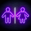 ADVPRO Male and Femal Restroom Toilet Washroom Ultra-Bright LED Neon Sign fn-i4046 - White & Purple