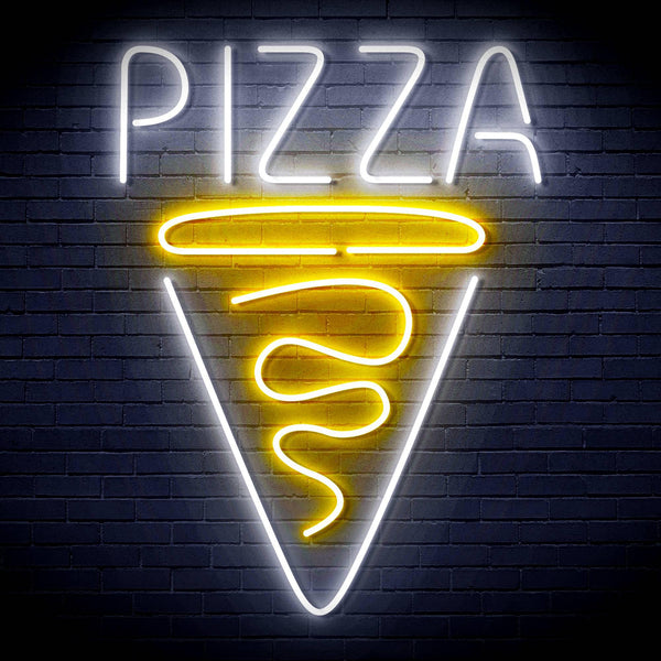 ADVPRO Pizze Restaurant Logo Ultra-Bright LED Neon Sign fn-i4047 - White & Golden Yellow
