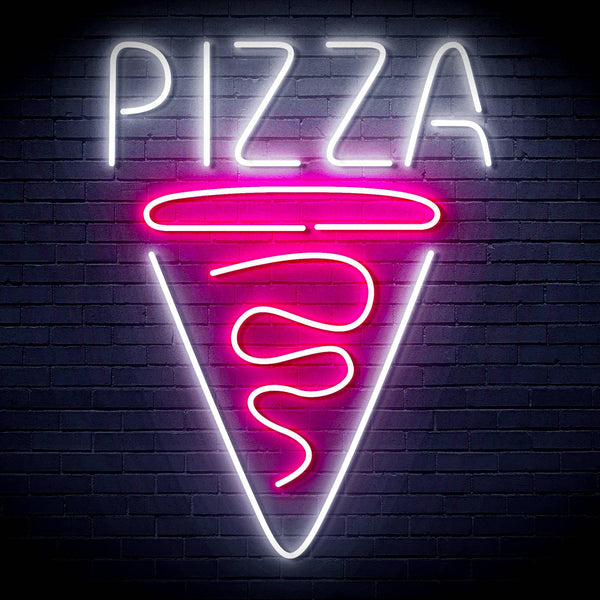 ADVPRO Pizze Restaurant Logo Ultra-Bright LED Neon Sign fn-i4047 - White & Pink
