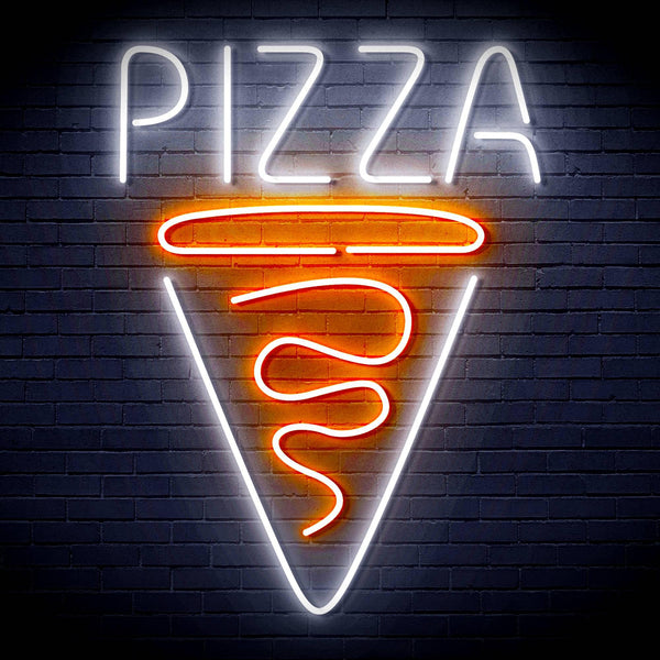 ADVPRO Pizze Restaurant Logo Ultra-Bright LED Neon Sign fn-i4047 - White & Orange