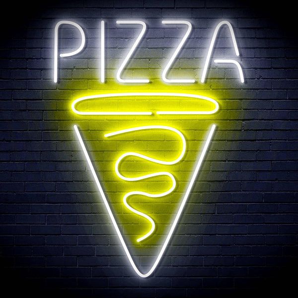 ADVPRO Pizze Restaurant Logo Ultra-Bright LED Neon Sign fn-i4047 - White & Yellow