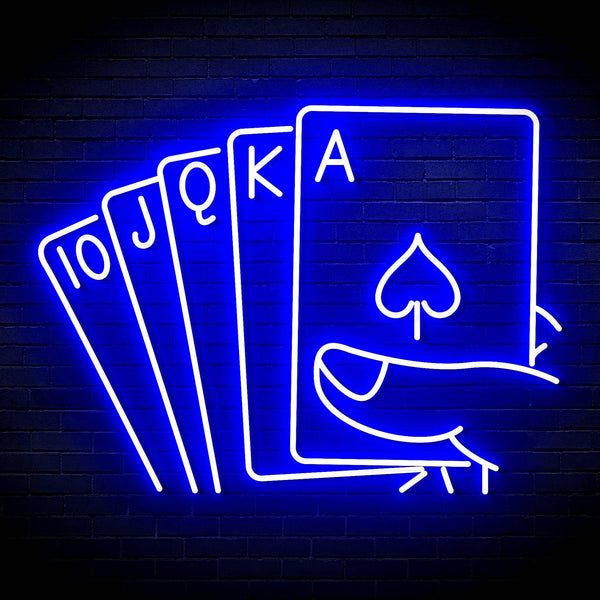 ADVPRO 5 Cards Ultra-Bright LED Neon Sign fn-i4048 - Blue