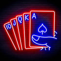 ADVPRO 5 Cards Ultra-Bright LED Neon Sign fn-i4048 - Blue & Red