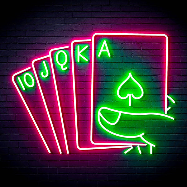 ADVPRO 5 Cards Ultra-Bright LED Neon Sign fn-i4048 - Green & Pink