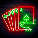 ADVPRO 5 Cards Ultra-Bright LED Neon Sign fn-i4048 - Green & Red