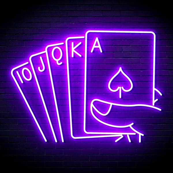 ADVPRO 5 Cards Ultra-Bright LED Neon Sign fn-i4048 - Purple